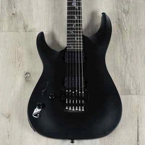Schecter 2474 Damien 6 FR L/H Linkshändergitarre, Palisander Griffbrett Satin Black - Bild 1 von 9