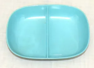 Texas-ware Melamine Turquoise Divided Bowl 8” - Picture 1 of 3