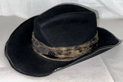 Talla: M ❤️ Sombrero de vaquero occidental de cachemir con logotipo de Maison Michel Paris para mujer Foto 1 de 4