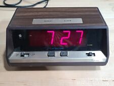 Sears Roebuck Digital Alarm Clock Tradition Model #47198 Clock VTG Woodgrain 70s