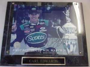 PLACA FOTOGRAFIADA CARL EDWARDS NASCAR - Imagen 1 de 2
