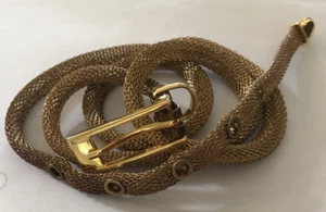 Vintage 1950er 1/2" x 36" Gold Mesh Gürtel mit 5 Nietenlöchern - Bild 1 von 2