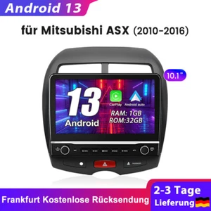 10.1" Android13 Autoradio Für Mitsubishi ASX 10-2016 GPS Nav WIFI BT SWC Carplay - Bild 1 von 12
