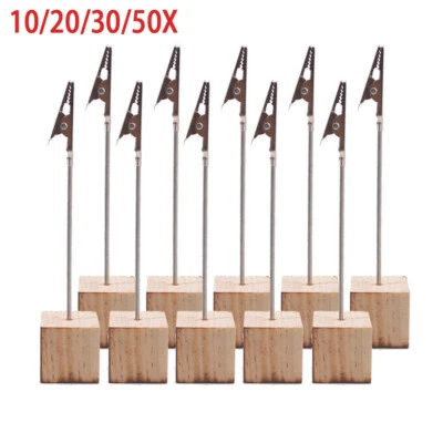 10-50x Set Holz Memohalter Klammer Bilderhalter Memoclip Notizhalter Fotohalter - Bild 1 von 4
