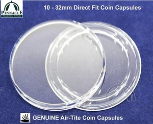 10 AIRTITE COIN CAPSULE 32mm for American 1oz Gold Eagle & Other 32mm Coins - Picture 1 of 7