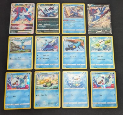 Oshawott Dewott Samurott V VSTAR Pokemon Card Collection Set of 12 English Rare - Image 1 of 3