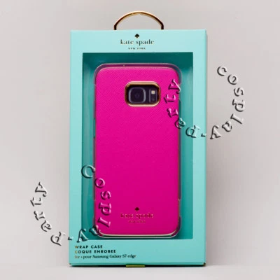 Kate Spade New York Wrap Case For Samsung Galaxy S7 Edge Saffiano 皮革粉色 — 第 1/4 张图片