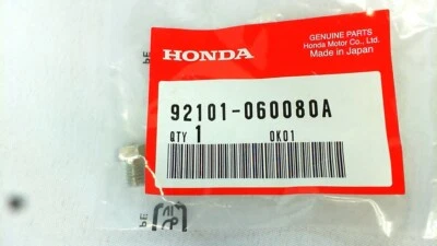 HONDA 92101-060080A HEX BOLT 6X8  - Image 1 of 3