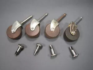 Wooden Wheels Replacement Wood Casters ~Set of 4 - Wheel measures 1 1/2" - Picture 1 of 6