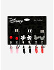 Ensemble de boucles d'oreilles manchettes en cristal Disney Mickey Mouse NEUF ! EN MAIN !