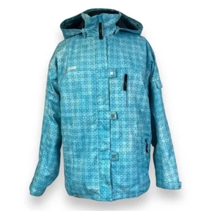 Descente DNA Hooded Ski Snowboarding Coat Jacket Turquoise Juniors 16 - Picture 1 of 17