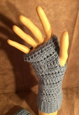 Handmade Crotchet Finger-less Gloves - Image 1 of 4