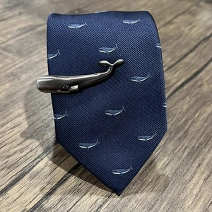 Whale Tie Matching Tie Bar Set For Men Fancy Gift Sea Animal necktie Tie Clip - Picture 1 of 4