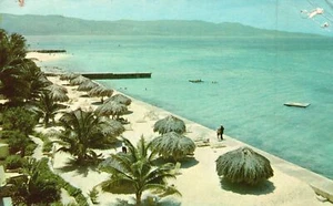Postal De Colección Azul Caribe Montego Private Beach Hotel Montego Bay Jamaica - Imagen 1 de 2