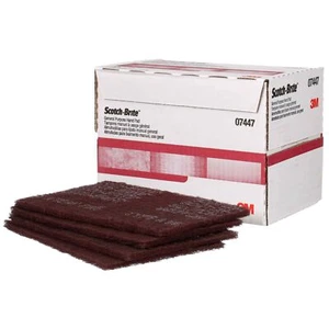3M™ Scotch-Brite Hand Pad Marrone, 6" x 9" (320G-400G), Confezione da 20, 1 Scatola - 07447 - Foto 1 di 1