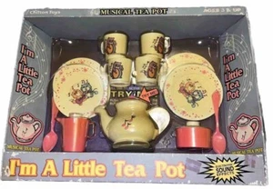 Teddy Bears Musical Teapot Picnic Set 1994 Chilton Toys RARE NEW IN BOX  VTG - Picture 1 of 24