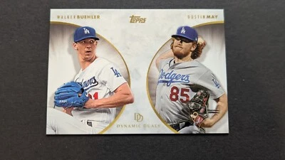 2022 Topps Dynamic Duals #11 Walker Buehler Dustin May Dodgers - Image 1 of 4