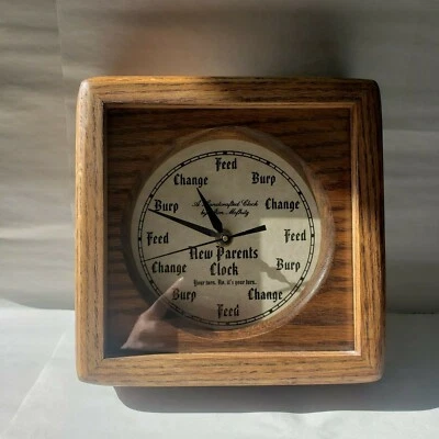 Handmade Jim Mofhitz New Parent Wall Desk Clock - Humorous, Funny - Image 1 of 4