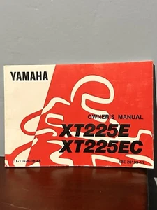 Yamaha XT225E XT225EC Owners Manual Preowned LIT-11626-08-48 Motorcycle 1992 - Imagen 1 de 10