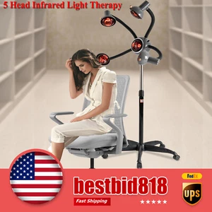 Lampada rossa terapia luce infrarossi 5 teste salone tintura permanente capelli processore colore - Foto 1 di 24