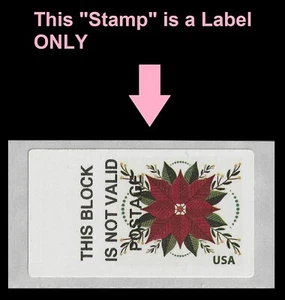 US CVPT30 Holiday Joy Poinsettia Kiosk ATM Not Valid single MNH 2024 - Picture 1 of 1
