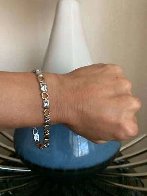 Сердце двухцветный магнитный браслет 4 элемента женщин баланс энергии питания любовь радость - Изображение 1 из 4