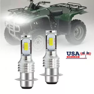For Yamaha Big Bear 400 2000-2012 YFM400 YFM400F LED Headlight 6000K White Bulbs - Picture 1 of 7