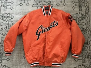Vintage San Francisco Giants Cooperstown Collection Orange Satin Jacket XXL MLB - Picture 1 of 16