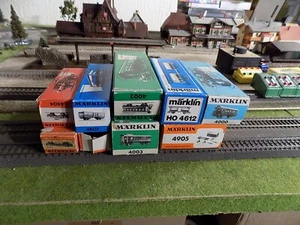MARKLIN, 9 EMPTY BOXES FOR WAGONS, SCALE HO - Picture 1 of 5