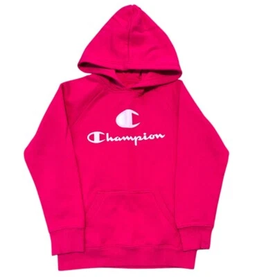 NEW Champion | Script Logo Magenta Pullover Hoodie | Size Medium 10-12 | NWOT - Image 1 of 4