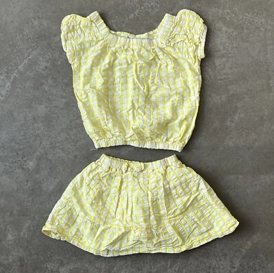 Girls Size 6X Small 2-Piece Jessica Simpson Beautiful Yellow Skirt And Shirt - Image 1 of 4