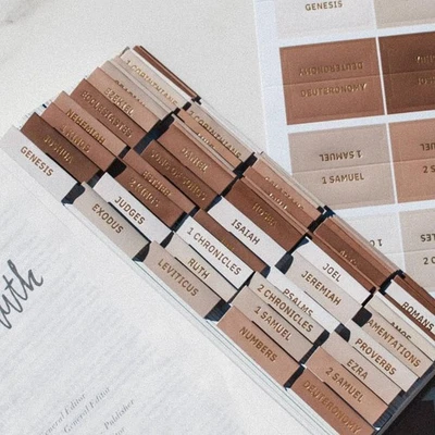 Pestañas bíblicas laminadas para estudio de mujeres - tono tierra neutro oro duna  Foto 1 de 4