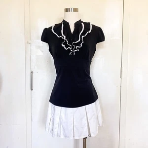 Vintage Ruffle Blouse Top Womens XL Cottagecore Fairy Whimsigoth Grunge Y2K - Picture 1 of 8