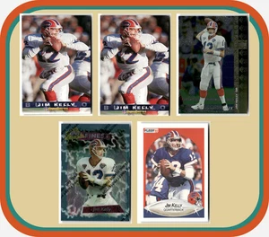 Jim Kelly Football Card Lot (6) – Buffalo Bills HOF QB – Topps, Fleer, SP - Picture 1 of 8