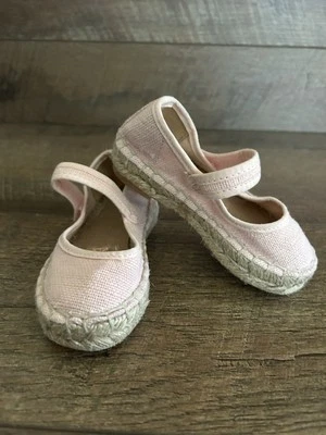 Hadlee Ralph Lauren Little Girls Shoes Sz 5 - Cotton Linen Mary Jane Espadrille  - Image 1 of 4