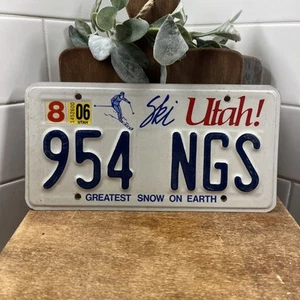 Juego de matrículas vintage UTAH Greatest Snow On Earth “954NGS” - Imagen 1 de 3