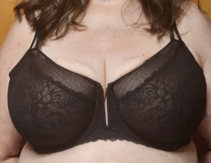 Nuovo reggiseno donna Auden nero ferretto linea leggera spalline regolabili taglia 44DDD - Foto 1 di 5