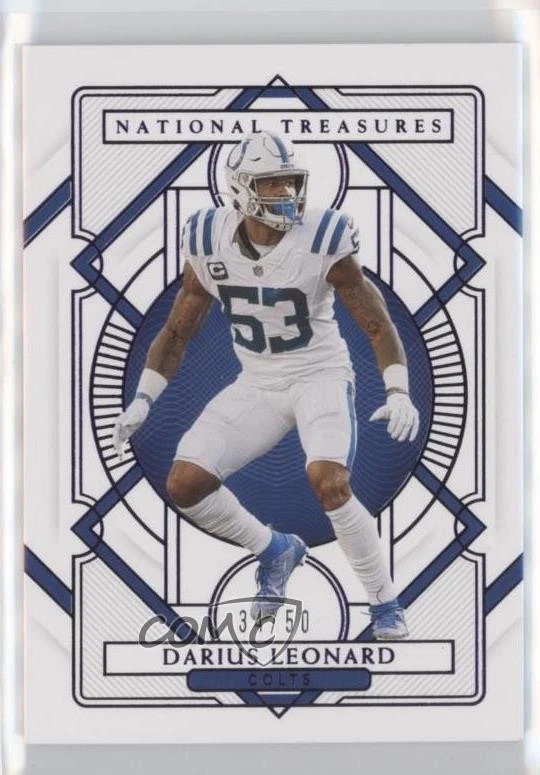 2020 Panini National Treasures Purple /50 Shaquille Leonard Darius Leonard #44 - Image 1 of 2