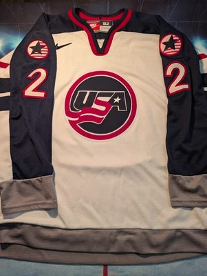 Vintage Nike 1998 Olympics Team USA Brian Leetch Hockey Jersey, Size 52 - Image 1 of 3