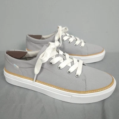Zapatillas Toms Alex Mujer Talla 10 Gris Lona Baja Con Cordones Nuevas con Etiquetas Foto 1 de 4