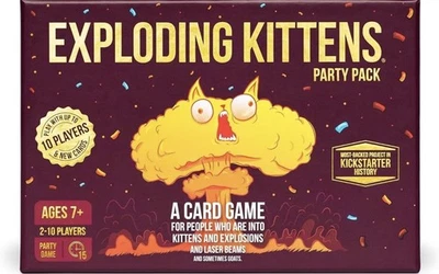 7 YEARS AND UP Exploding Kittens Party Pack: Play with up to 10 Players!