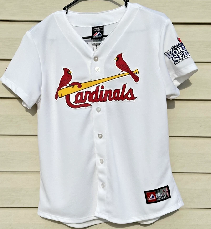 Camiseta deportiva Allen Craig #21 2013 de los Cardenales de San Luis Serie Mundial blanca local juvenil LG Foto 1 de 4