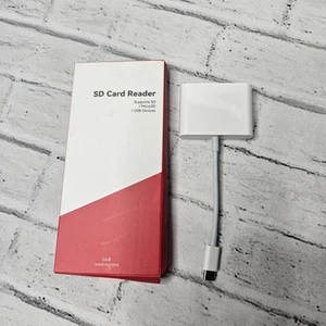 USB-C to SD Card Reader Adapter USB 3.0 MicroSD for iPhone 15 Mac iPad Pro - Photo 1/4