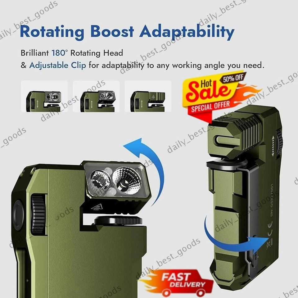 G5 EDC Flashlight 400 Lumens Super Bright 3Modes Rechargeable Light - Image 1 of 4