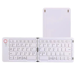 Portable USB-C Rechargeable Ultra Slim Foldable Keyboard Compatible Bluetooth - Picture 1 of 17