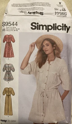 Simplicity S9544 Dress Jumpsuit patterns 6, 8, 10, 12, 14 Uncut - Image 1 of 4