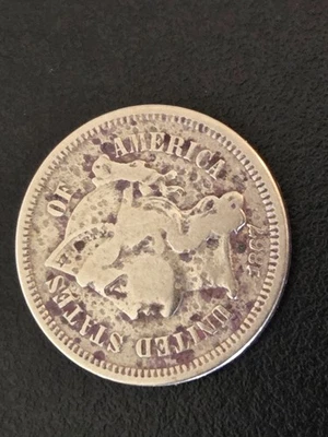 1867 Philadelphia Mint Three Cent Coin - Image 1 of 4