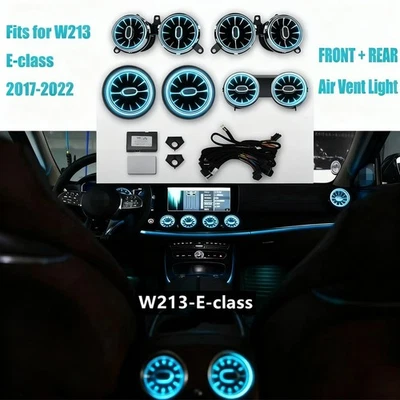 64 Color AC Air Vent Ambient Light Fits For Mercedes Benz E-Class W213 2016-2023 - Image 1 of 4