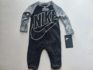 New Nike Infant Baby Boys Coverall Bodysuit Newborn Sleeve Swoosh Logo NWT - Picture 1 of 5