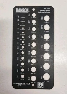 Hanson Drill Bit Gauge USA - Picture 1 of 2